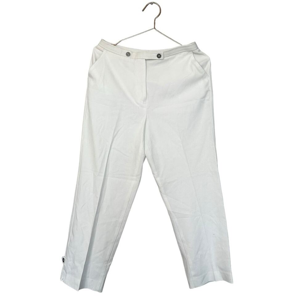 Investments white ankle pants women size 6